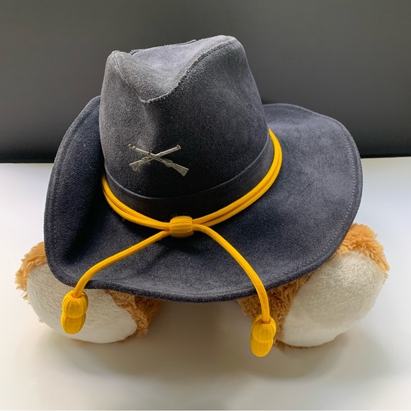 HENSCHEL Civil War Leather Officiers Hat Black - Picture 1 of 5